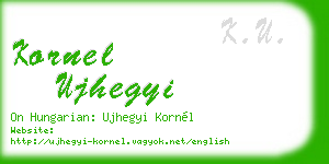kornel ujhegyi business card