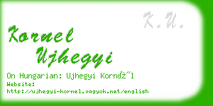 kornel ujhegyi business card